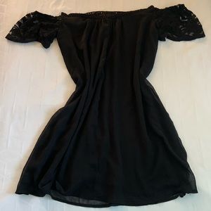 Lace off the shoulder dress